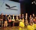 Od lewej: Francisco Goldman, Liao Yiwu (Laureat), Agnieszka Pokojska (Laureat), Monika Sznajderman (Czarne), Raja Shehadeh, Anna Sak, Filip Springer, Colin Thubron, Dorota Kozińska, Magdalena Hajduk-Dębowska (Karakter)